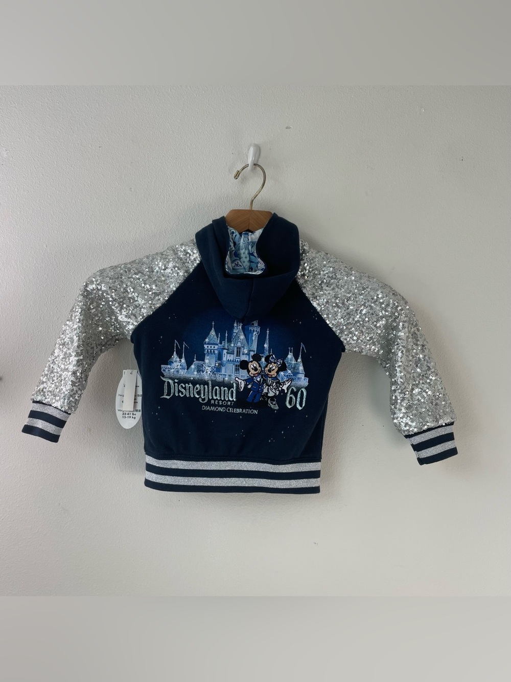 NEW Disney Parks Youth XS Disneyland Resort 60th Anniversary Varsity Jacket